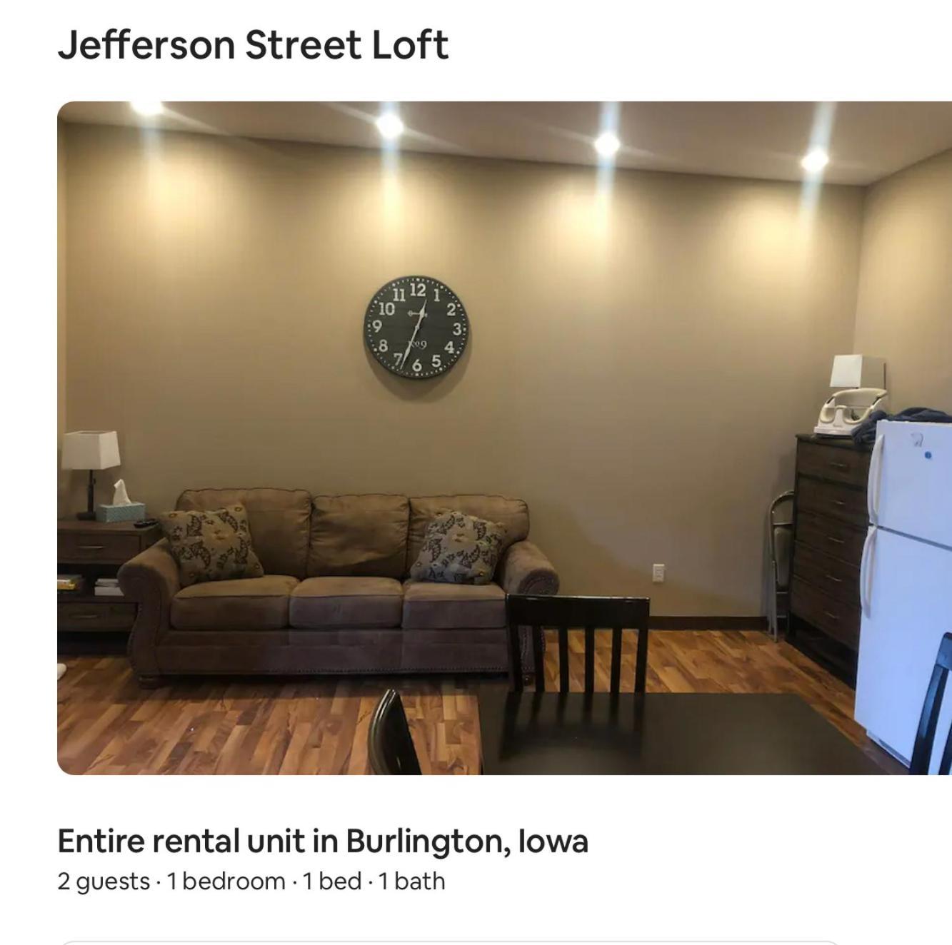 Jefferson Street Loft 20 Day Minimum Stay Burlington Bagian luar foto